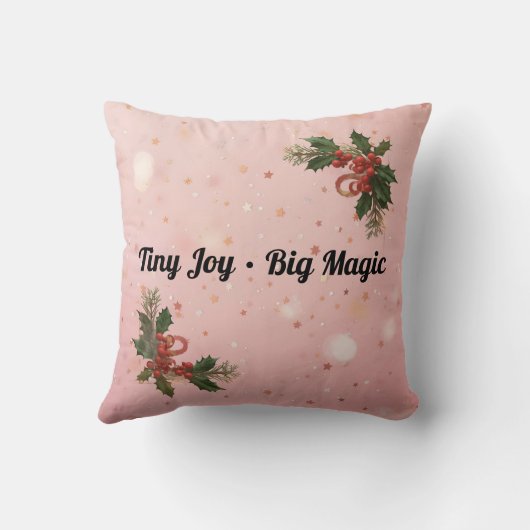 Baby & Blue-Eyed Pup Christmas Pillow Kissen (Rückseite)