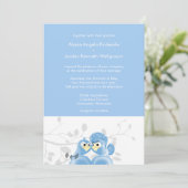 Baby Blue Eyes Elegante Spring Wedding DIY Einladung (Stehend Vorderseite)