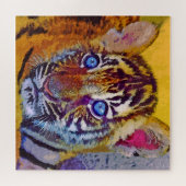 Baby Blue Eyes Tiger Cub Puzzle (Horizontal)