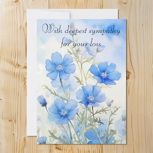 Baby Blue Eyes Watercolor personalizable Feiertagskarte