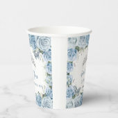 Baby Blue Floral Butterflies Tiara QUINCEAÑERA Pappbecher (Rechts)