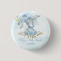Baby Blue Floral Niedlich Elephant Boy Baby Dusche