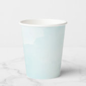 Baby Blue Floral Niedlich Elephant Boy Baby Dusche Pappbecher (Rückseite)