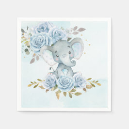 Baby Blue Floral Niedlich Elephant Boy Baby Dusche Serviette