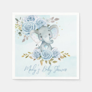 Baby Blue Floral Niedlich Elephant Boy Baby Dusche Serviette