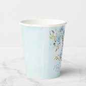 Baby Blue Floral Niedlich Elephant Boy Baby Shower Pappbecher (Rechts)