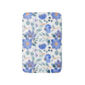 Baby Blue Floral Pattern Badematte (Vorderseite Vertikal)