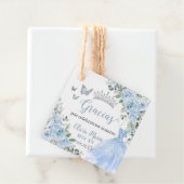 Baby Blue Floral Princess Dress Silver Quinceañera Geschenkanhänger (Beispiel)