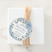 Baby Blue Floral Silver Butterflies Princess Tiara Geschenkanhänger (Beispiel)