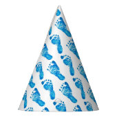 Baby Blue Footprints Partyhütchen (Links)