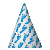Baby Blue Footprints Partyhütchen (Rechts)