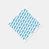 Baby Blue Footprints Serviette (Ecke)