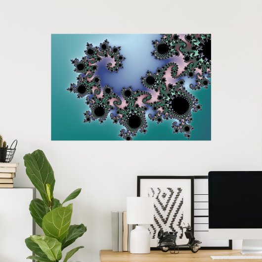 Baby Blue - Fraktal Poster (Heimbüro)