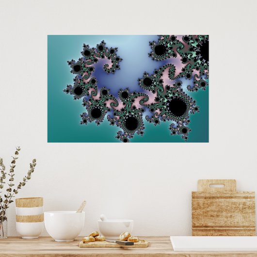 Baby Blue - Fraktal Poster (Küche)