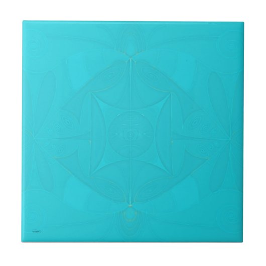 Baby Blue Fraktal tile Stück 2 von 6 Fliese (Vorderseite)