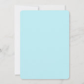 Baby Blue Geburtstagsfeier Einladung (Rückseite)