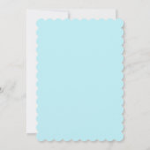 Baby Blue Geburtstagsfeier Save The Date (Rückseite)
