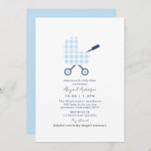 Baby Blue Gingham Baby Shower
