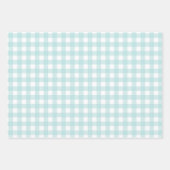 Baby Blue Gingham Geschenkpapier Set (Vorderseite 2)