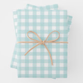 Baby Blue Gingham Geschenkpapier Set (Beispiel)