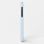 Baby Blue Gingham mit Blue Crown Monogram. Case-Mate iPhone Hülle (Hinten/Links)