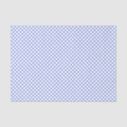 Baby Blue Gingham Pattern Seidenpapier (Vorderseite)