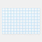 Baby Blue Gingham und Polka Dots. Geschenkpapier Set (Vorderseite)