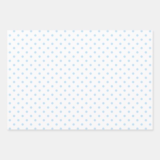 Baby Blue Gingham und Polka Dots Mixed Muster. Geschenkpapier Set (Vorderseite)