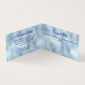 Baby Blue Glitzer and Foil Wedding Card Visitenkarten (Innenseite)