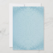 Baby Blue Glitzer Brautparty Einladung (Rückseite)