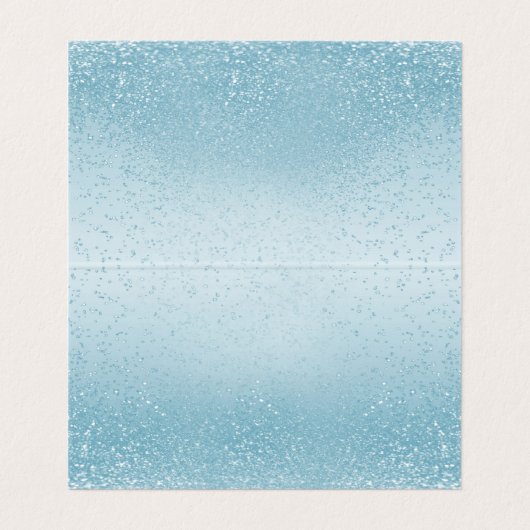 Baby Blue Glitzer | Faltkarten (Innenseite Aufgefaltet)