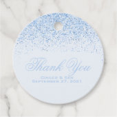 Baby Blue Glitzer Geschenkanhänger (Vorderseite)