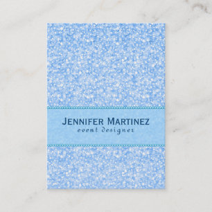 Baby Blue Glitzer und Glitzern Muster Visitenkarte