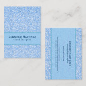 Baby Blue Glitzer und Glitzern Muster Visitenkarte (Vorne/Hinten)