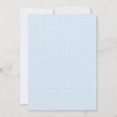 Baby Blue Gold Boy Taufe Einladung (Rückseite)