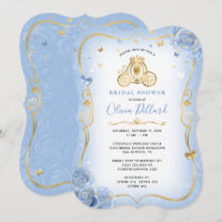 Baby Blue Gold Cinderella Princess Brautparty