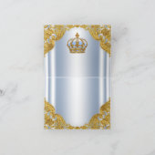 Baby Blue Gold Prince Baby Dusche Danke Karten (Innenseite)