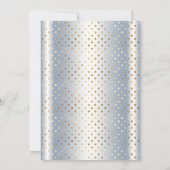 Baby Blue Gold Prince Babydusche Einladungen (Rückseite)