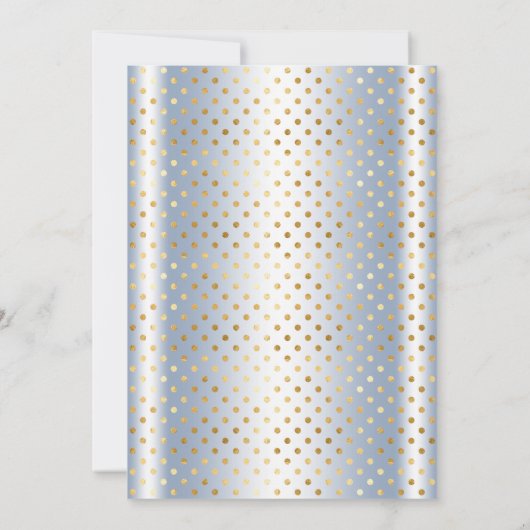 Baby Blue Gold Prince Babydusche Einladungen (Rückseite)