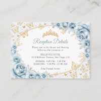 Baby Blue Gold Quinceañera-Rezeptionsdetails