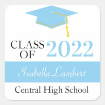 Baby Blue Graduation Party Gefallen Dankeschön Lab