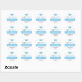 Baby Blue Graduation Party Gunst Sticker (Blatt)