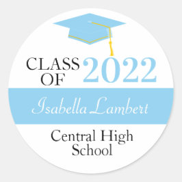 Baby Blue Graduation Party Gunst Sticker