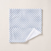 Baby Blue Gray Triangle Pattern Badhandtuch Set (Waschlappen)