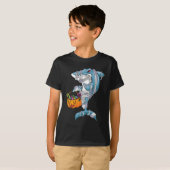 Baby Blue Halloween Shark Boo Boo Boo Funny Family T-Shirt (Vorne ganz)