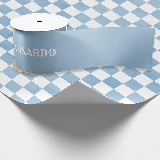 Baby Blue Happy Birthday For Boy  Satinband