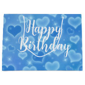 Baby Blue Happy Birthday Große Geschenktasche Geschenktüte (Vorderseite)