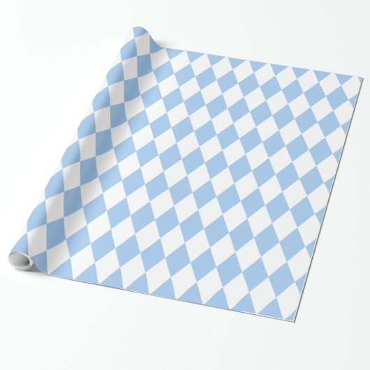 Baby Blue Harlequin Geschenkpapier (Ungerollt)
