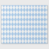 Baby Blue Harlequin Geschenkpapier (Flach)