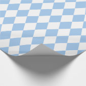 Baby Blue Harlequin Geschenkpapier (Ecke)